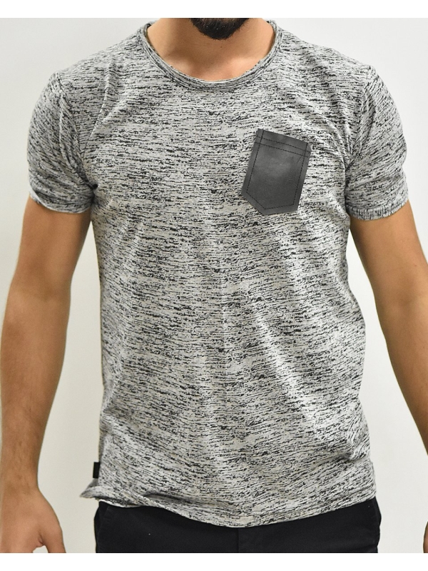 ΜΠΛΟΥΖΑ ΜΑΚΟ ΦΛΑΜΑ GREY LEATHER