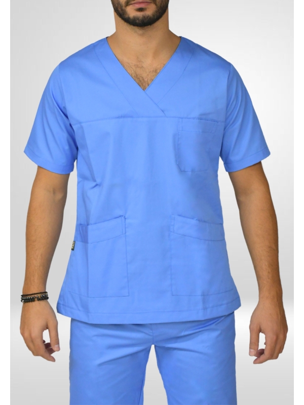 ΜΠΛΟΥΖΑ ΝΟΣΗΛΕΥΤΩΝ LIGHT BLUE UNISEX