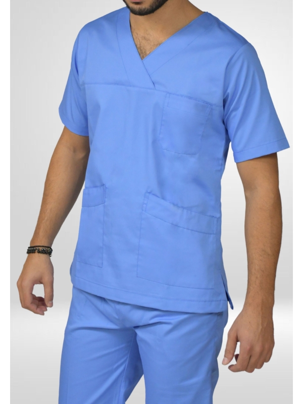 ΜΠΛΟΥΖΑ ΝΟΣΗΛΕΥΤΩΝ LIGHT BLUE UNISEX