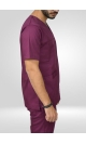 ΜΠΛΟΥΖΑ ΝΟΣΗΛΕΥΤΩΝ ΜΟΒ EGGPLANT UNISEX