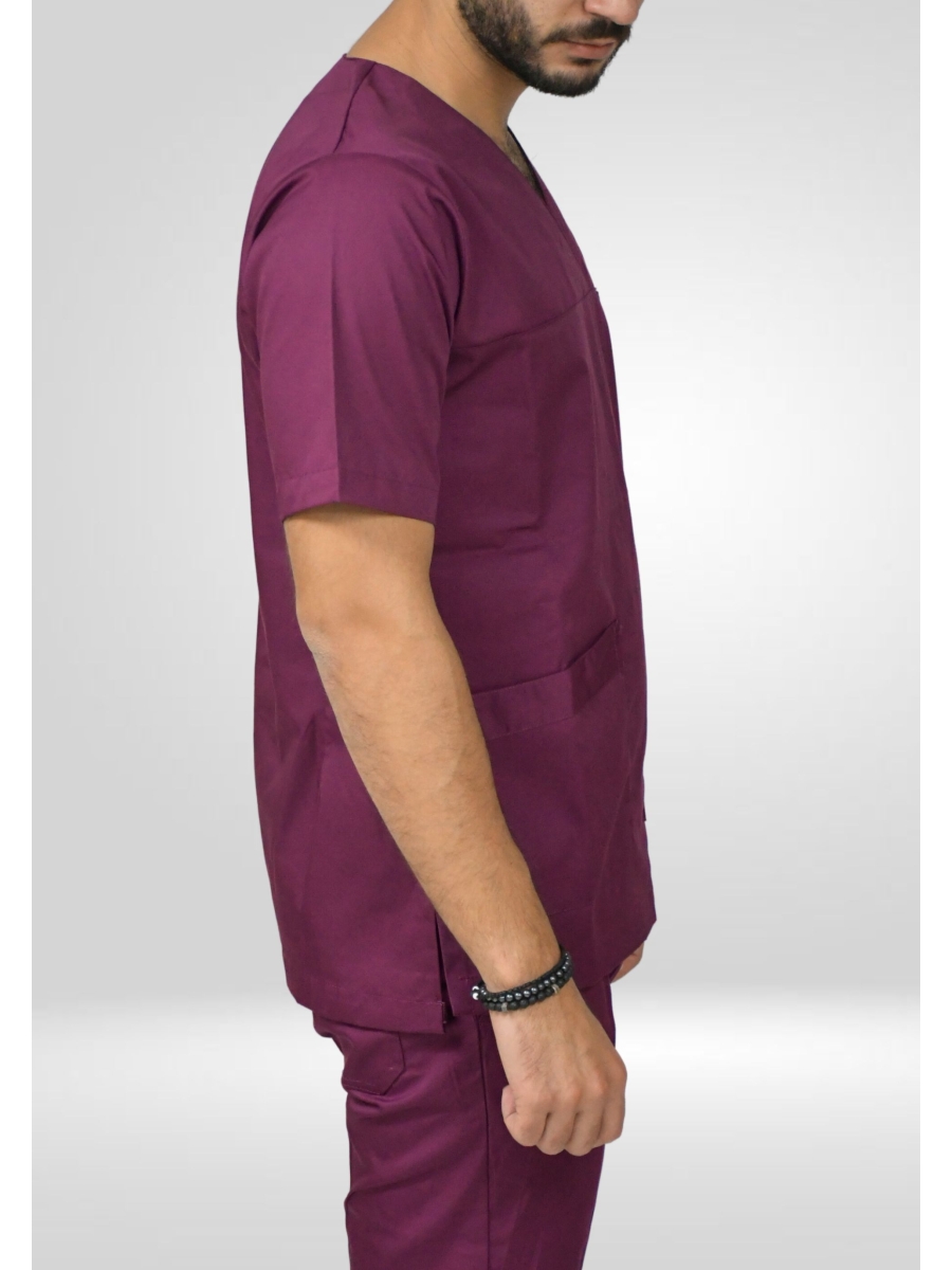 ΜΠΛΟΥΖΑ ΝΟΣΗΛΕΥΤΩΝ ΜΟΒ EGGPLANT UNISEX